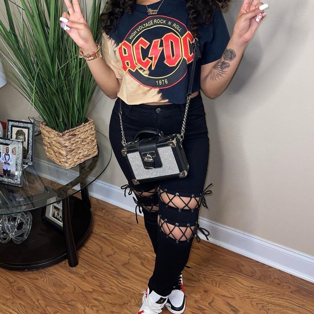 Black tie design Jeans